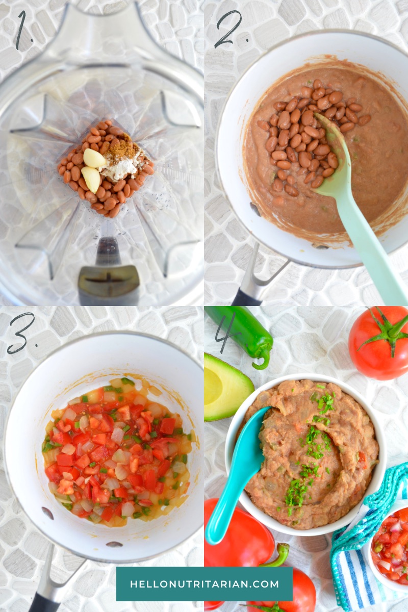 Oil Free Refried Beans recipe By Hello Nutritarian | Dr Fuhrman 6 Week Eat to Live Diet plan review Dr Greger How Not to Diet Starch Solution What the Health WFPB