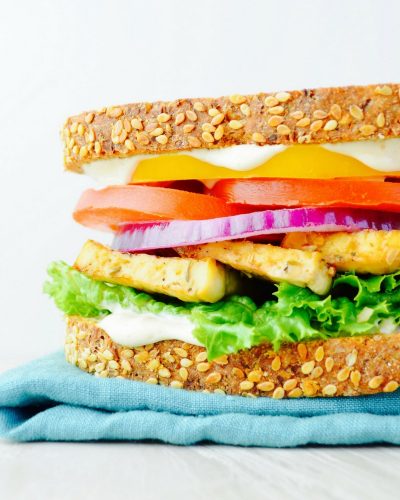 Nutritarian Eat to Live Sadwich recipe what bread to use on the nutritarian diet tofu cashew mayo recipe baked tofu sandwich recipe whole foods plant based diet