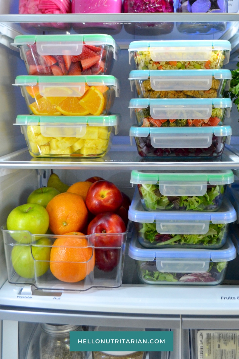 Refrigerator Organization Glass Storage Containers Plastic Bins by Hello Nutriarian Home Edit Marie Kondo Plant Based Lifestyle