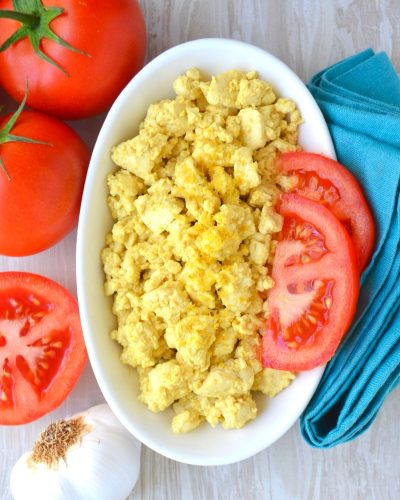 No Oil Vegan Tofu Scrambled eggs Hello Nutritarian Dr Fuhrman Eat to Live Diet 6 week plan SOS free vegan recipes vegan keto