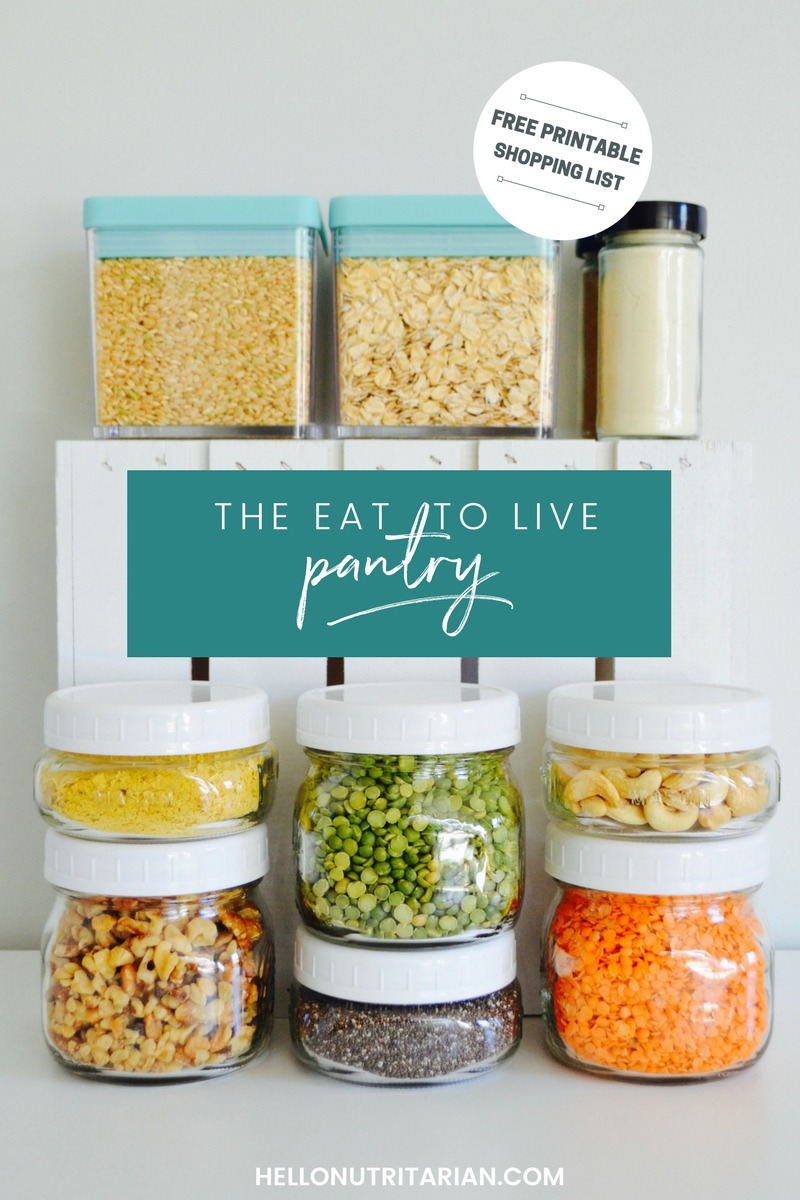 The Eat to Live Pantry Dr Fuhrman nutritarian diet 6 week program Dr Greger plant based kitchen