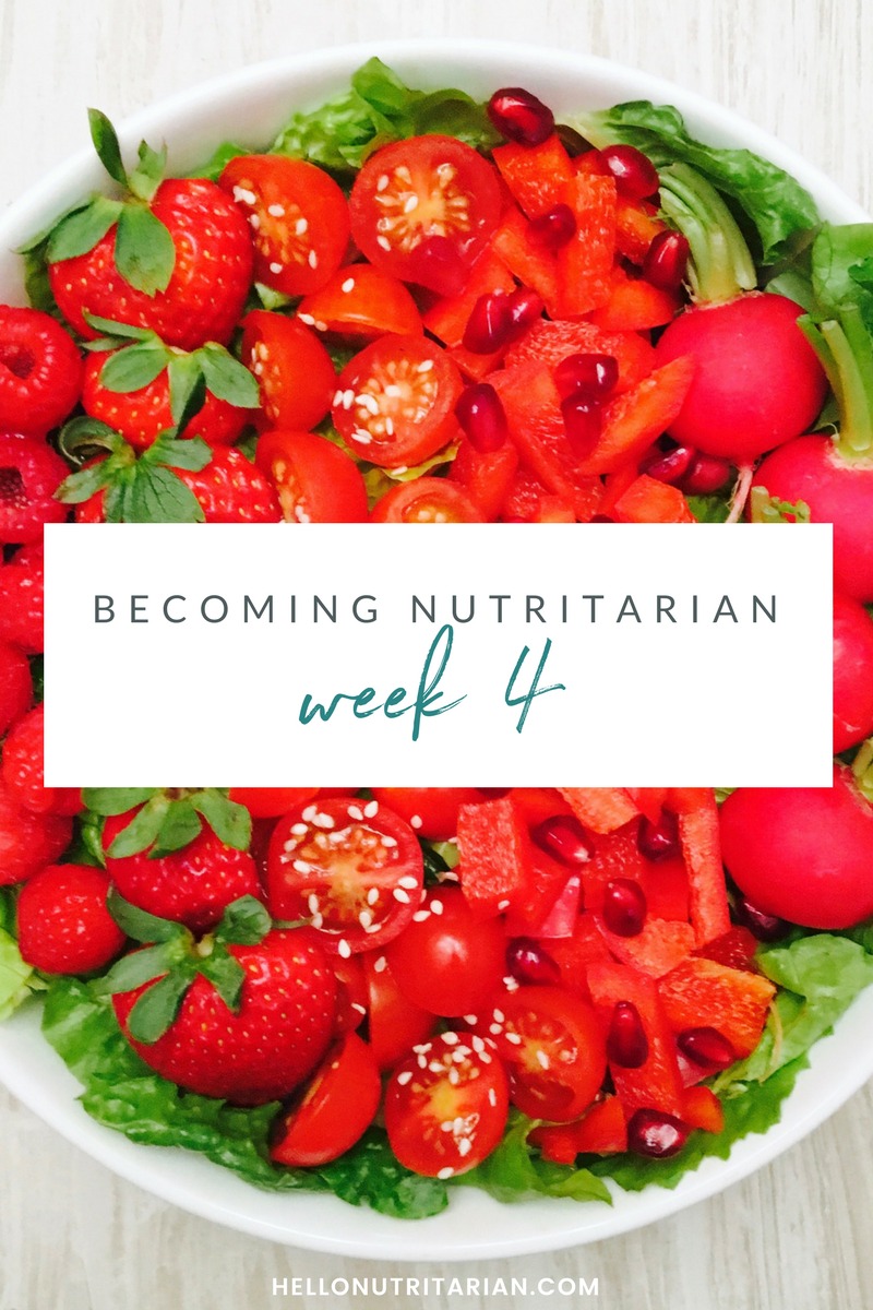 Week 4 Becoming nutritarian weight loss journal Dr Furhman Eat to Live 6 week plan Dr Greger How not to Die Diet no oil no added salt reverse diabetes